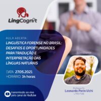 PALESTRA: Linguística Forense No Brasil